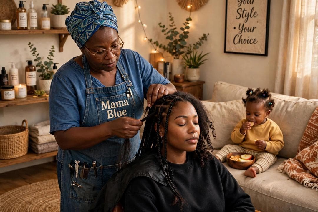 Gentle hair undoing service at Mama Blue's Beauty Salon